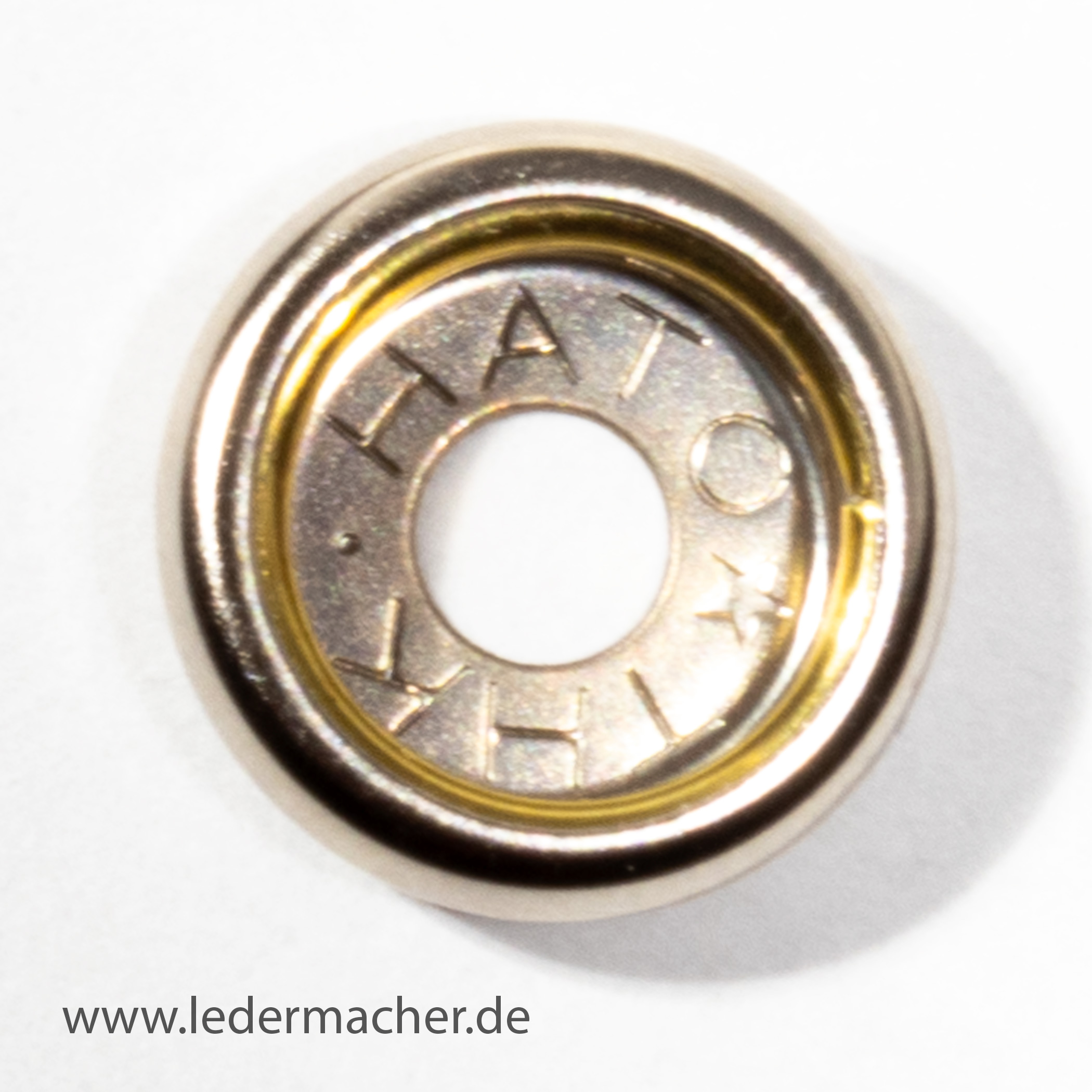 THK/Hasi Hato Premium Druckknopf 15 mm Ringfeder silberfarben 15 mm - (10 Sets)