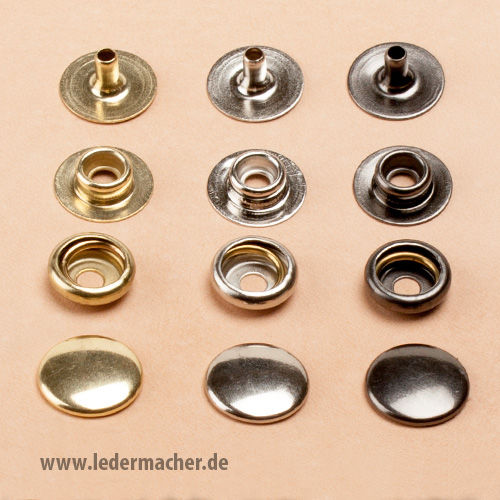 Druckknopf mit Ringfeder - 12,5 mm - anthrazit