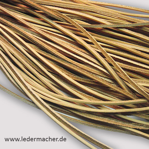 Lederband vierkant natur 2 Meter