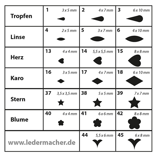 japanische Formlocheisen - Form 2